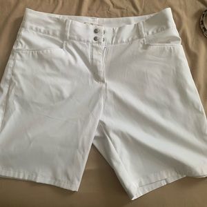 Adidas white golf shorts